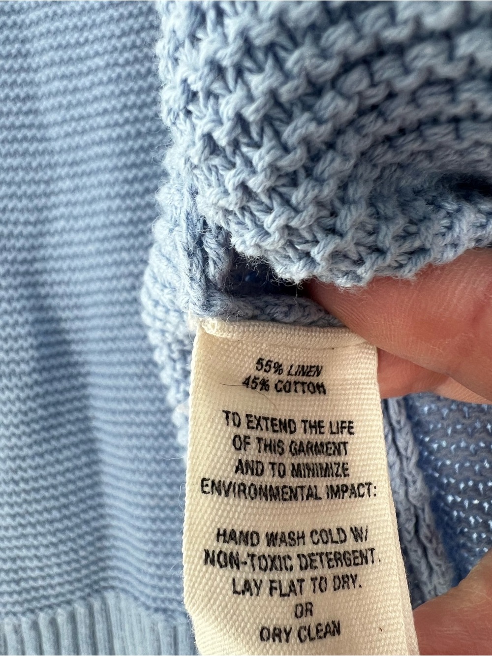 Alex Mill Elle Sweater Cardigan Hydrangea Blue Linen Cotton Knit Short Sleeve S - Picture 6 of 6